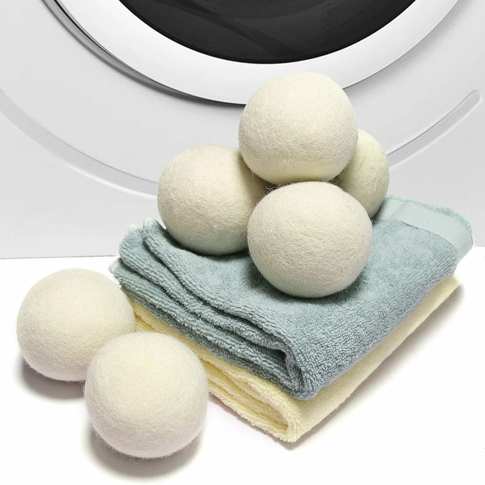 Organic Wool Dryer Balls Natural Antistatic Laundry Softener 2