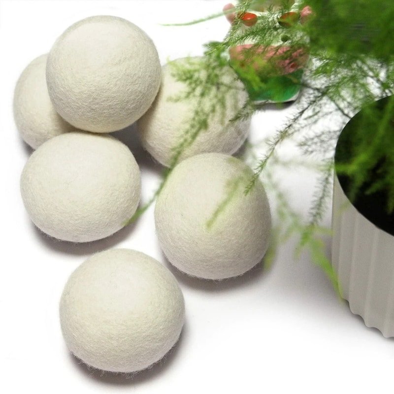 Organic Wool Dryer Balls Natural Antistatic Laundry Softener 9