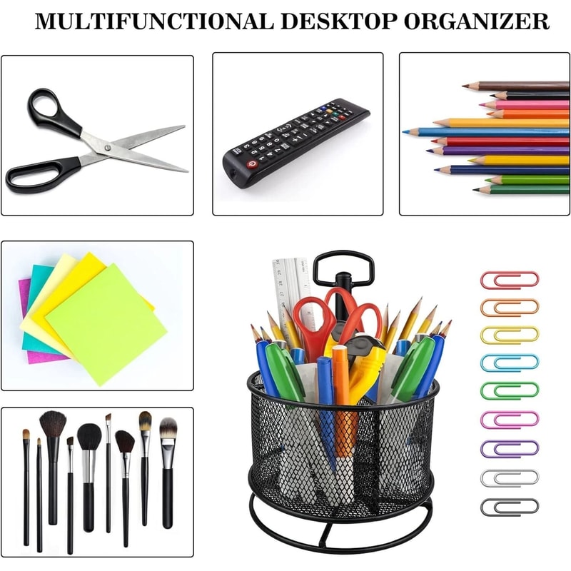 Large Pen Holder Desk Organizer With Compartments For Office Home Use 5