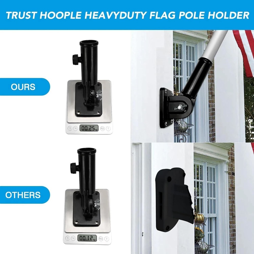 Adjustable Aluminum Flag Pole Holder For Outdoor Use Multi Position Bracket Mount 3