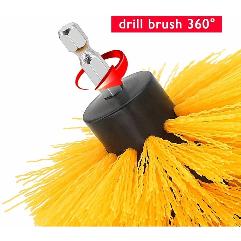 Drill Brush Attachments Power Cleaning Kit Scrubber Brushes For Carpet Car Grout And Tile 2
