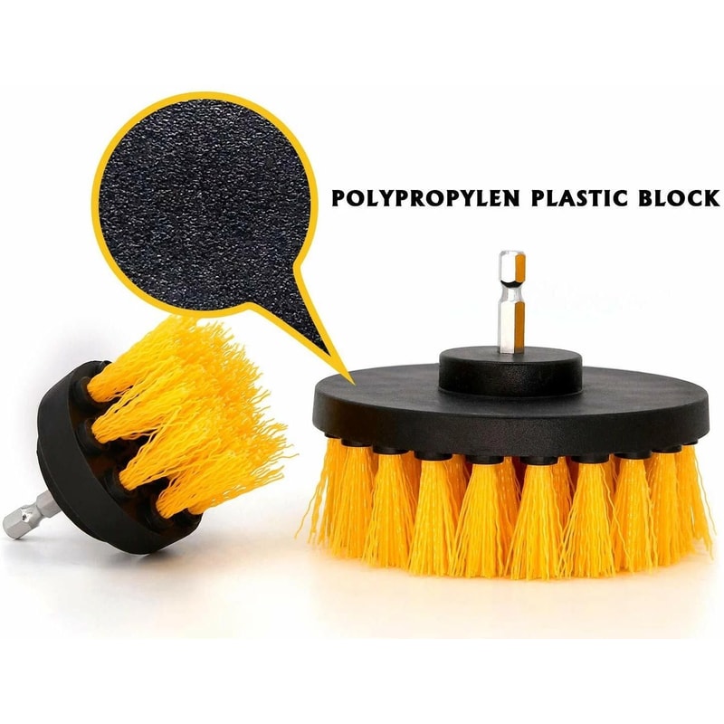 Drill Brush Attachments Power Cleaning Kit Scrubber Brushes For Carpet Car Grout And Tile 4