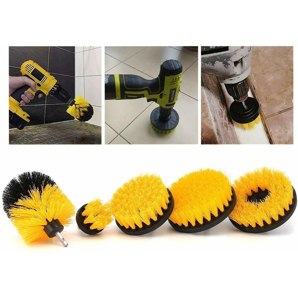 Drill Brush Attachments Power Cleaning Kit Scrubber Brushes For Carpet Car Grout And Tile 0