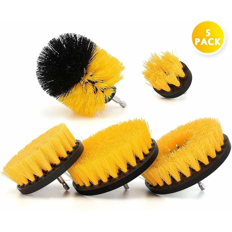 Drill Brush Attachments Power Cleaning Kit Scrubber Brushes For Carpet Car Grout And Tile 7
