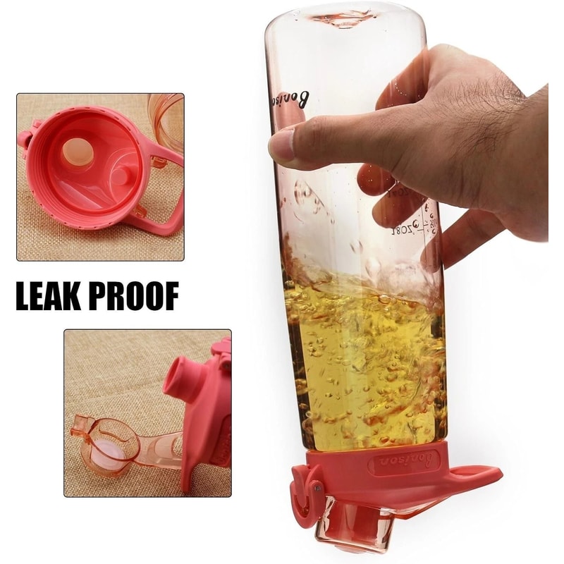 Pink 36 Oz Leakproof Sports Water Bottle With Flip Top Lid Handle 4