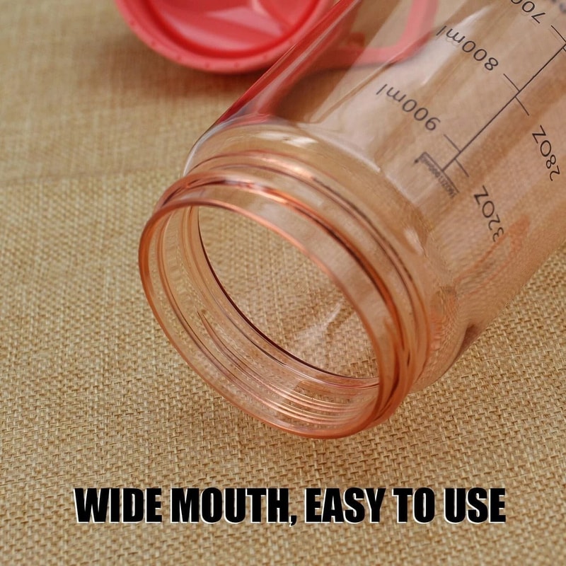 Pink 36 Oz Leakproof Sports Water Bottle With Flip Top Lid Handle 5