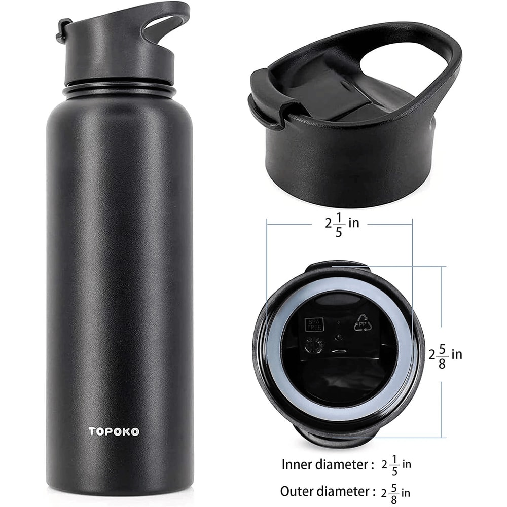Replacement Flip Lid For Hydro Flask Wide Mouth Black Coffee Lid 5