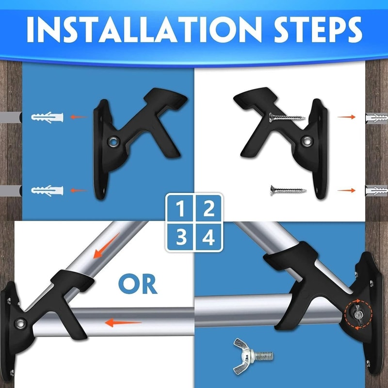 Heavy Duty Black Flag Pole Holder With Two Position Mounting Bracket Hardware 4