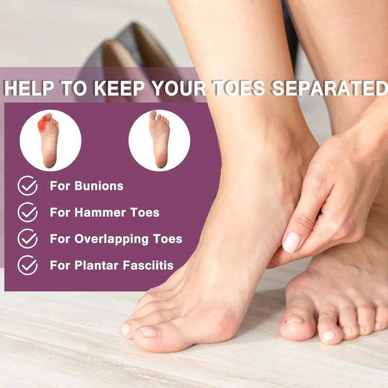 Bunion Corrector Toe Separators For Foot Pain Relief Alignment 4