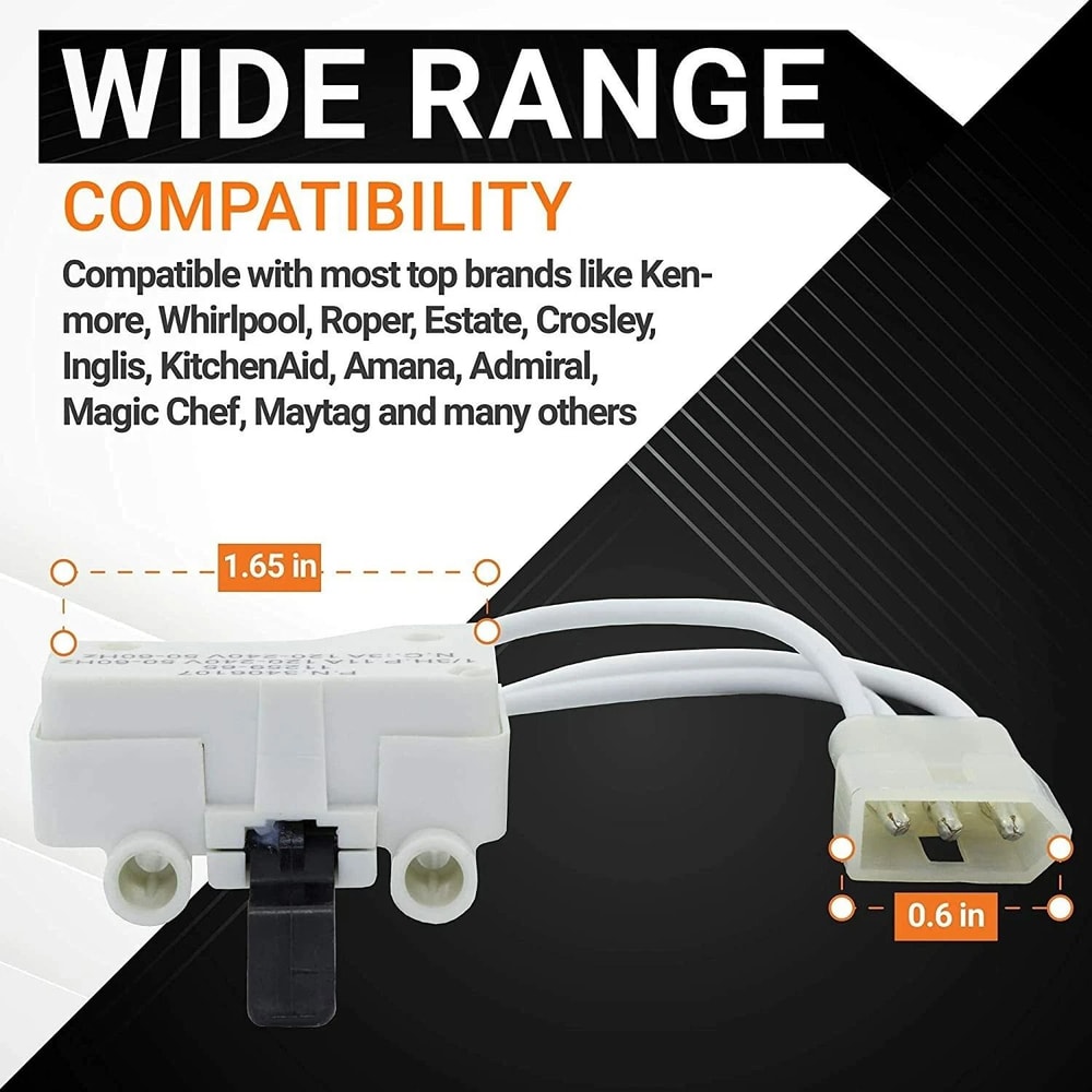 Dryer Door Switch Replacement Compatible With Whirlpool And Kenmore Dryers Easy Installation Durab 1