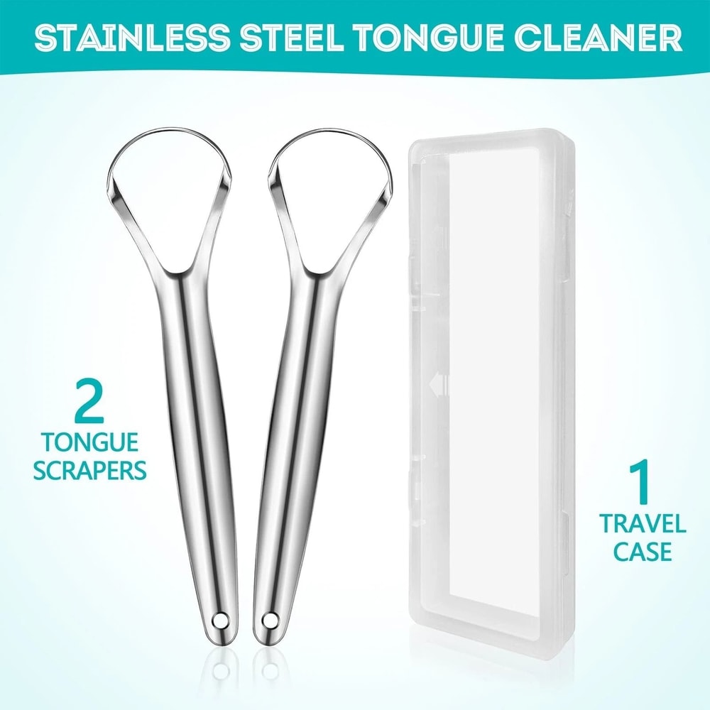 Stainless Steel Tongue Scraper For Adults Metal Cleaner By 1