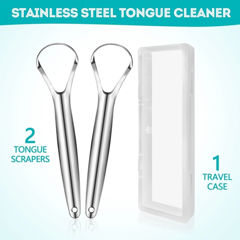 Stainless Steel Tongue Scraper For Adults Metal Cleaner By 1
