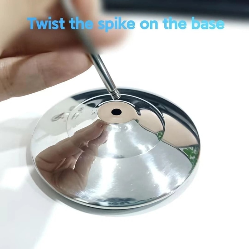 Stainless Steel Receipt Holder With Heavy Duty Base Restaurant Receipt Spike Stand 8