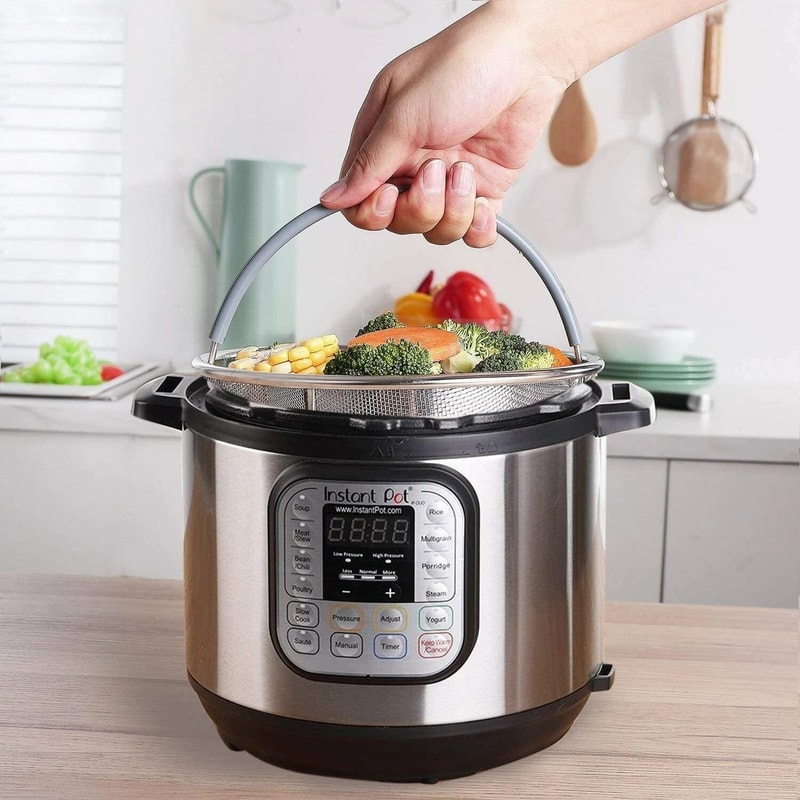 Stainless Steel Steamer Basket For Instant Pot With Silicone Wrapped Handle 5