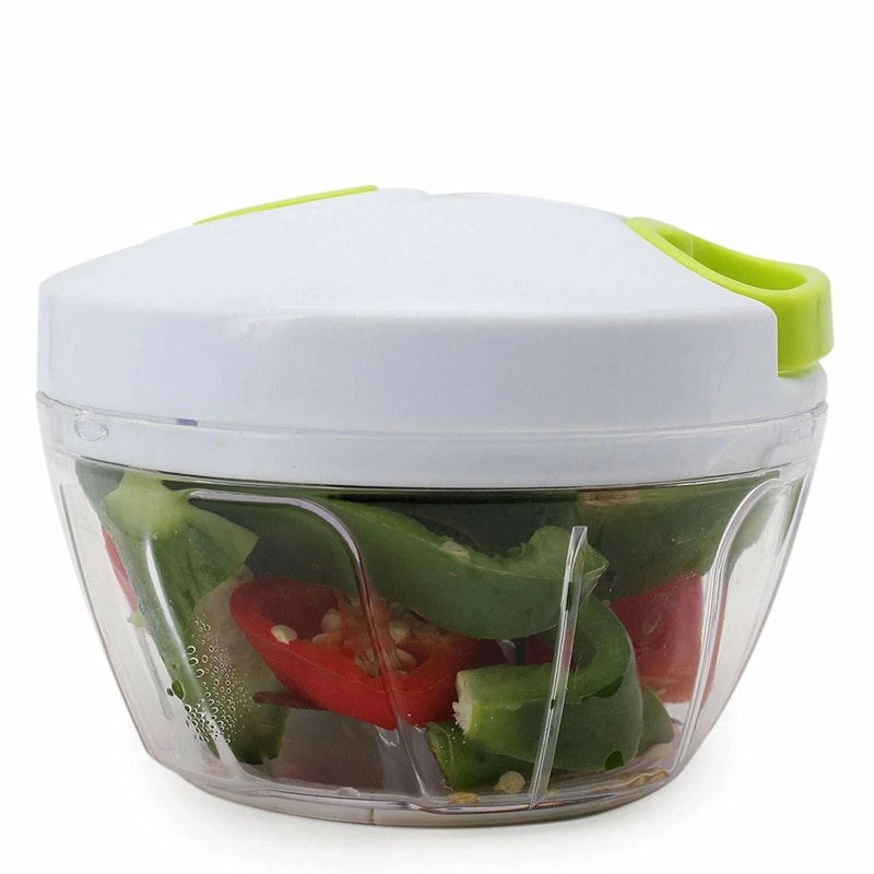 Compact Multi Functional Food Chopper For Vegetables Fruits Onions Manual Dicer With Container 1