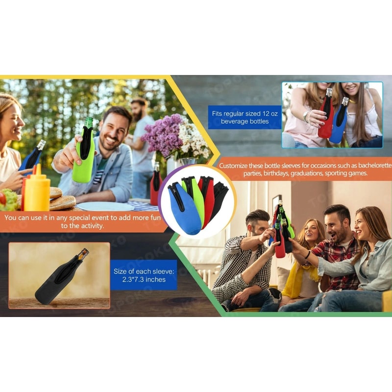 Beer Bottle Insulator Sleeves Zip Up Jackets To Keep Your Drink Cold 1