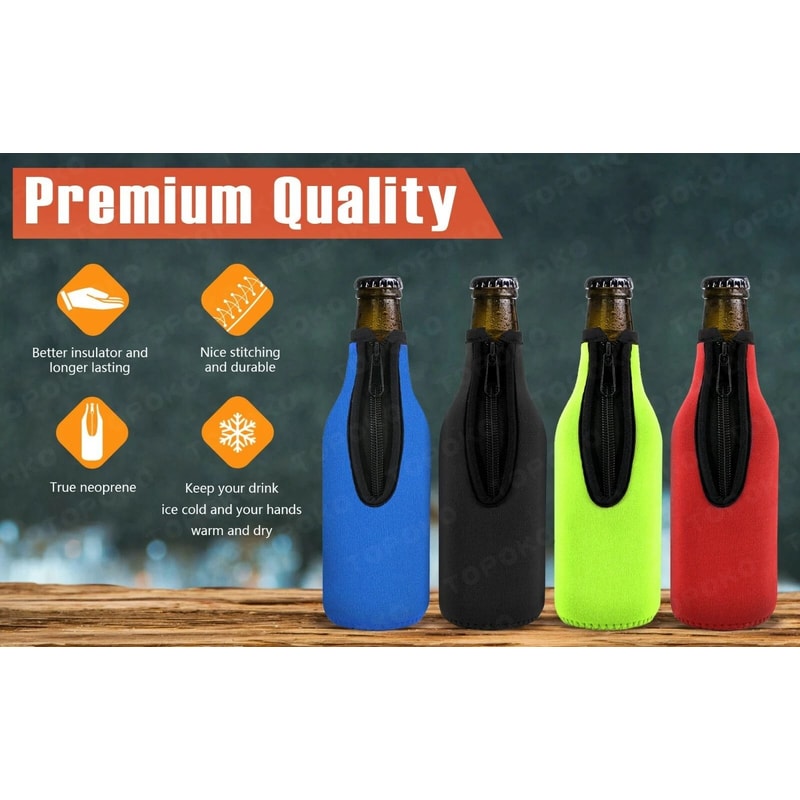 Beer Bottle Insulator Sleeves Zip Up Jackets To Keep Your Drink Cold 2