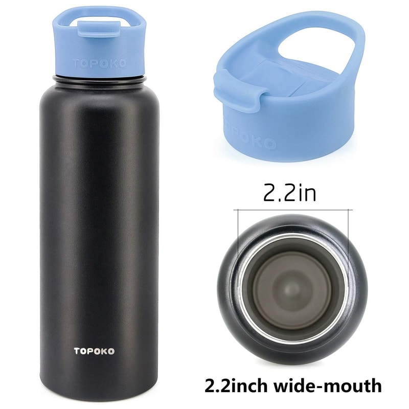 Replacement Flip Lid For Hydro Flask Wide Mouth Water Bottle Blue Coffee Lid Accessory 2