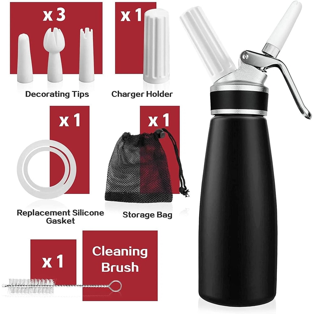 Whipped Cream Dispenser Durable Aluminum Foam Whipper For Delicious Cream Creations 4
