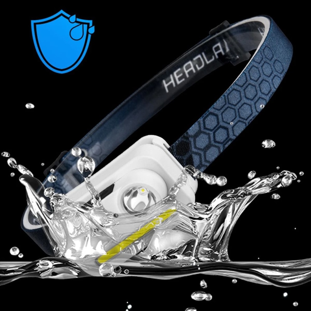 USB Rechargeable COB LED Headlamp Powerful Waterproof Work Light With Adjustable Head Band 1