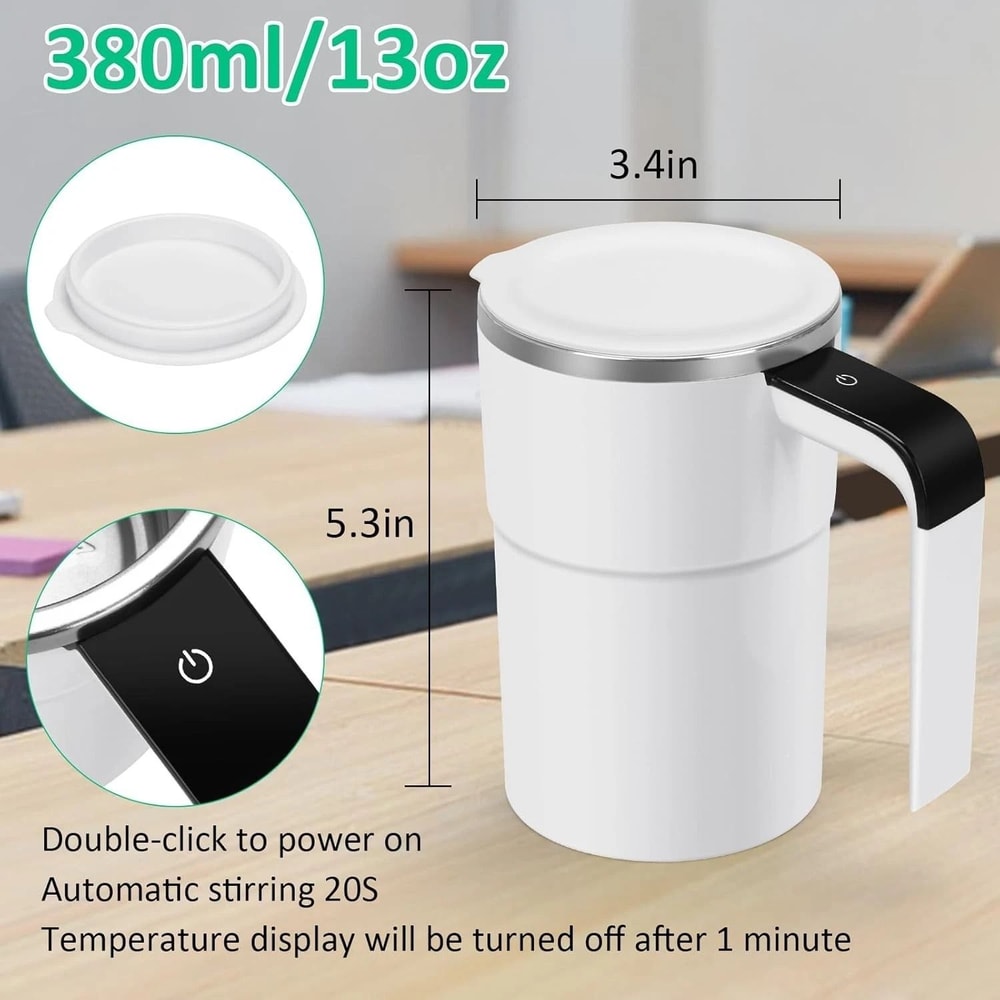 Electric Self Stirring Mug Magnetic Automatic Mixing Coffee Tea More 8