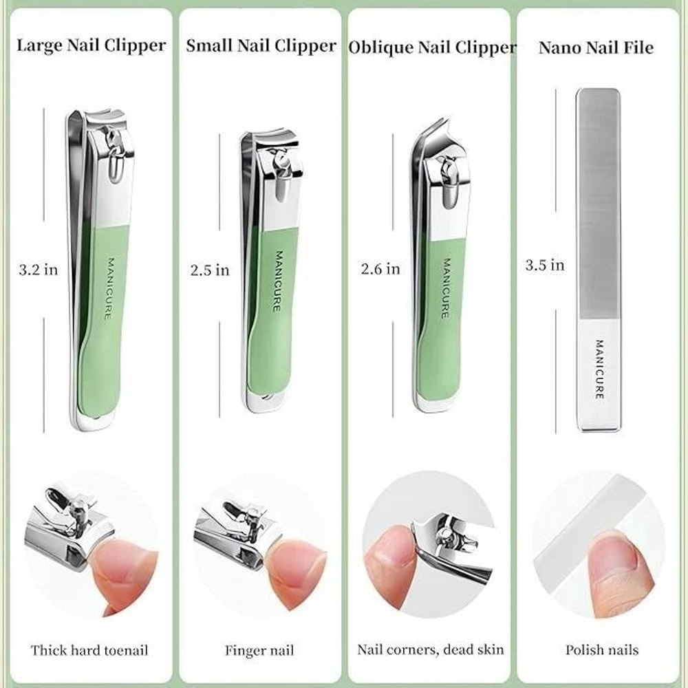 Manicure Pedicure Set With Nail Clippers Cuticle Grooming Kit Complete Ear Pick Grooming Tools Ca 4