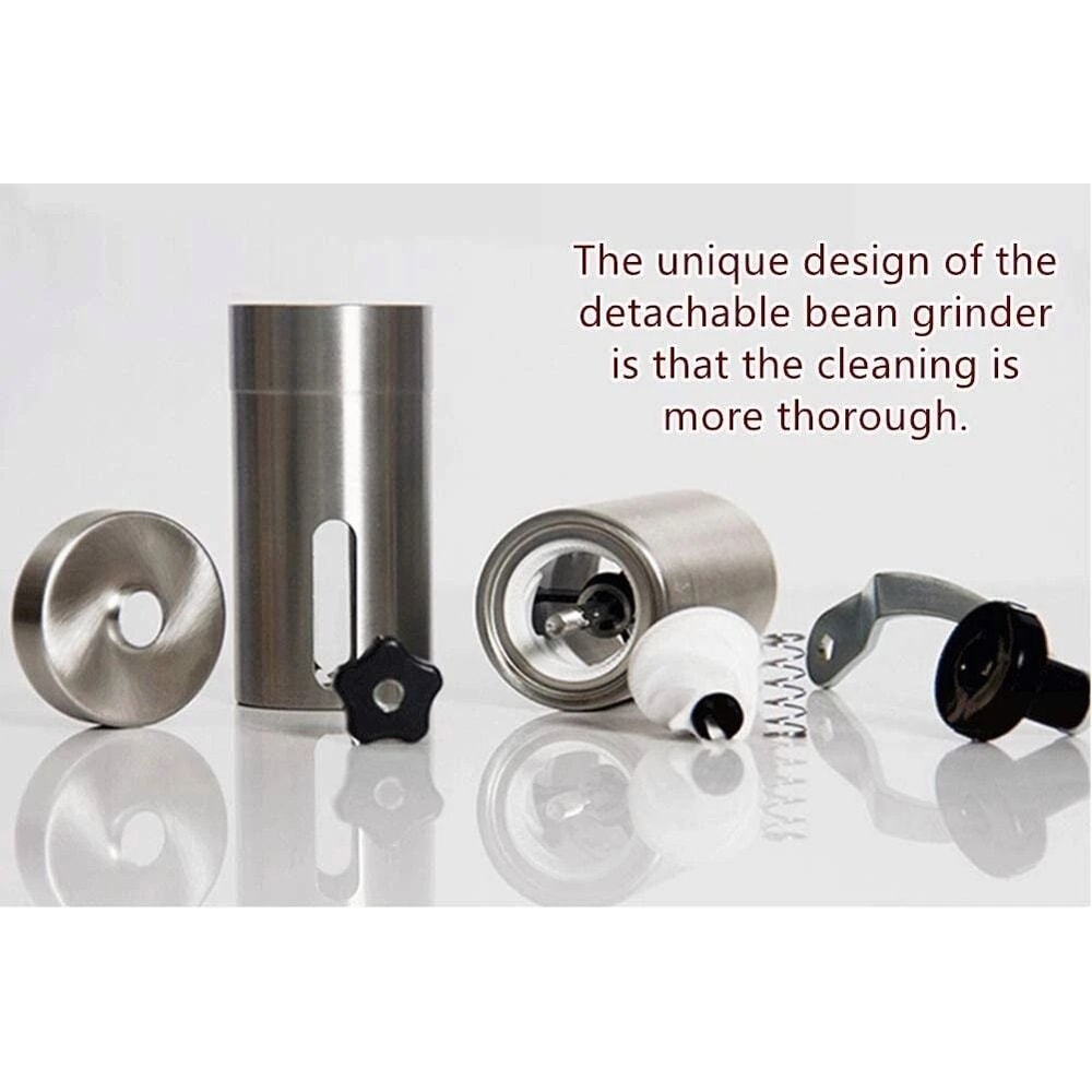 Manual Coffee Bean Grinder Stainless Steel Hand Coffee Mill With Ceramic Burr For Fresh Grinding 10