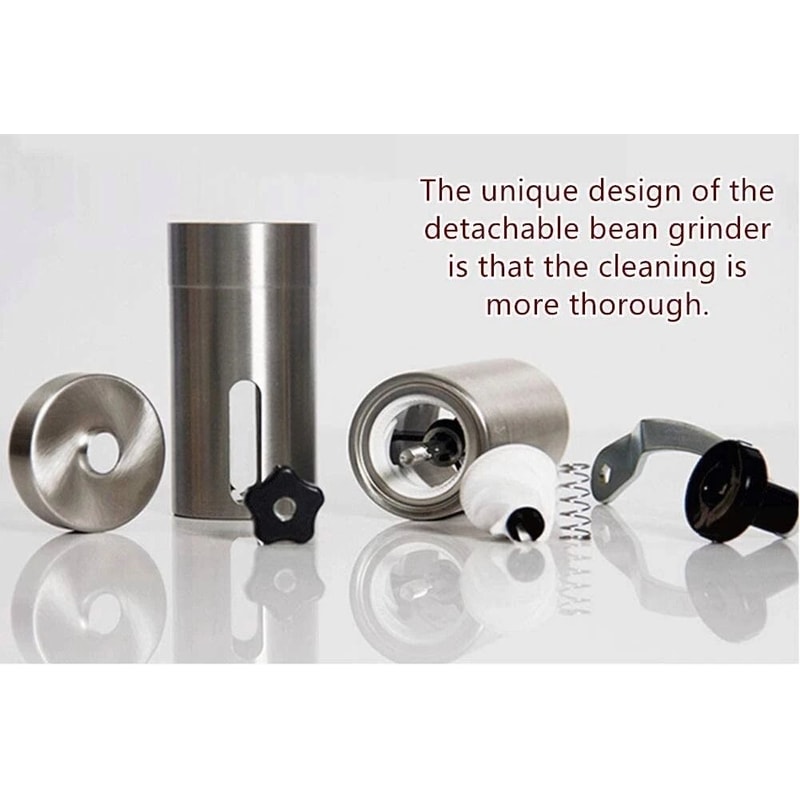 Manual Coffee Bean Grinder Stainless Steel Hand Coffee Mill With Ceramic Burr For Fresh Grinding 10