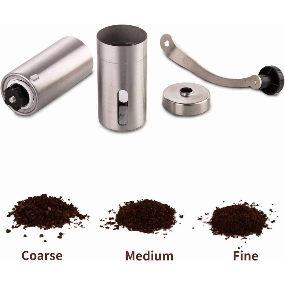 Manual Coffee Bean Grinder Stainless Steel Hand Coffee Mill With Ceramic Burr For Fresh Grinding 8