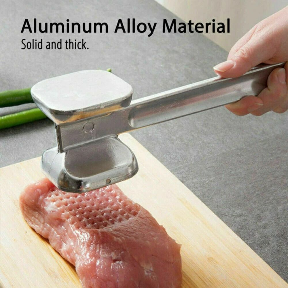 DoubleSided Meat Tenderizer Mallet Stainless Steel Steak Hammer For Beef And Pork Kitchen Tool 7