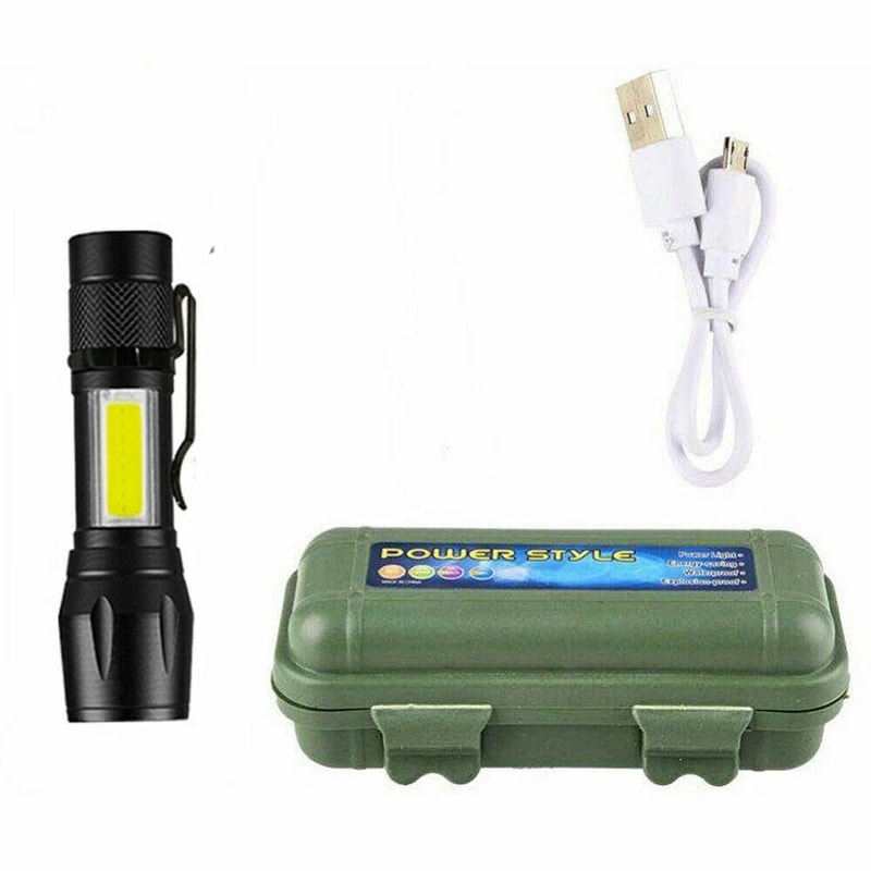 Super Bright LED Tactical Flashlight Mini USB Rechargeable Lamp With 3 Light Modes Compact Portabl 3