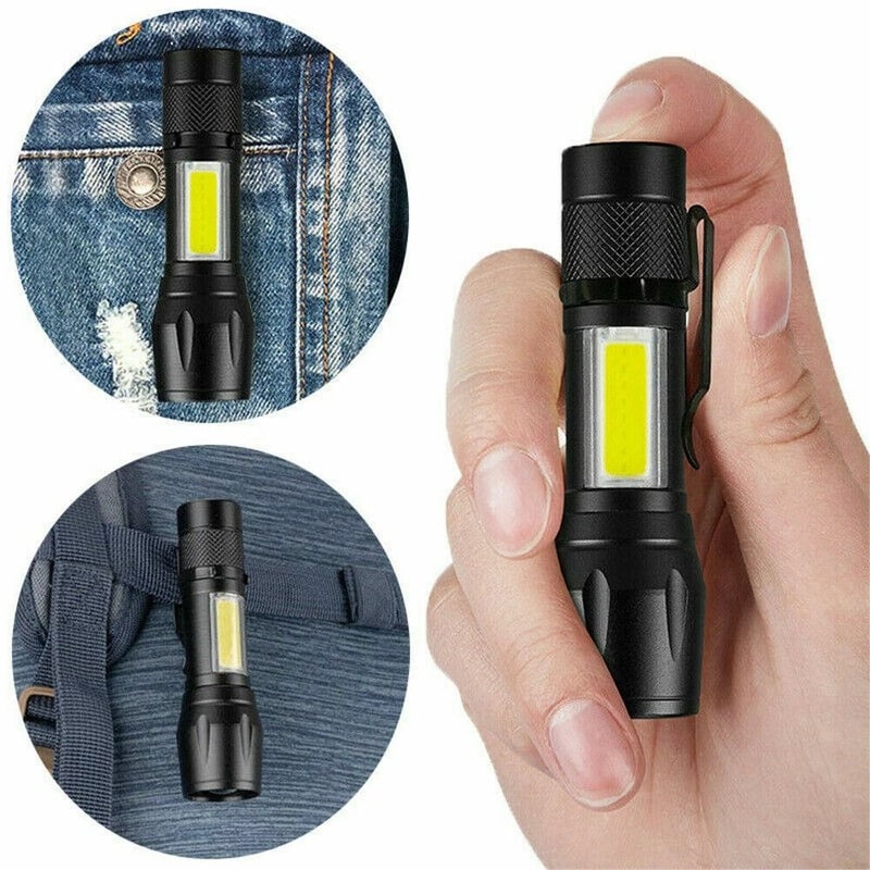 Super Bright LED Tactical Flashlight Mini USB Rechargeable Lamp With 3 Light Modes Compact Portabl 6