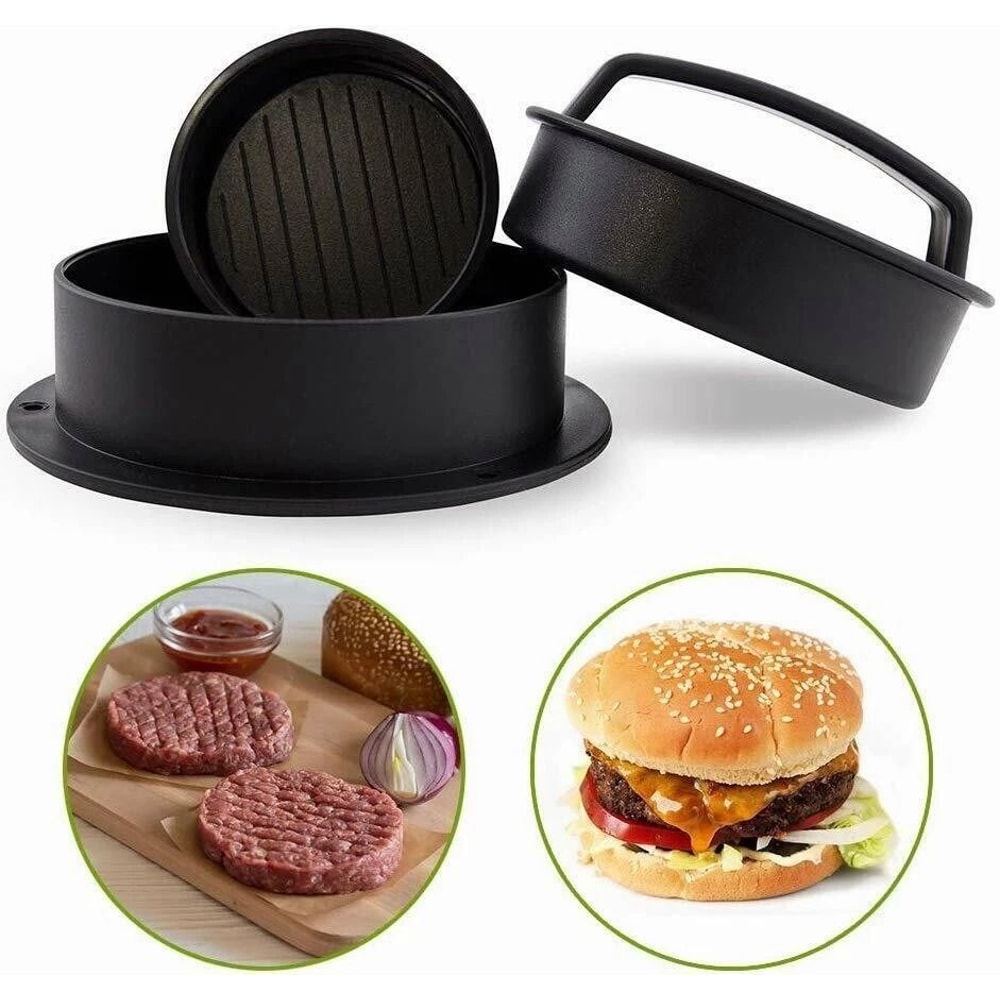 NonStick Stuffed Burger Press 3 In 1 Hamburger Patty Molds BBQ Sliders Maker 3