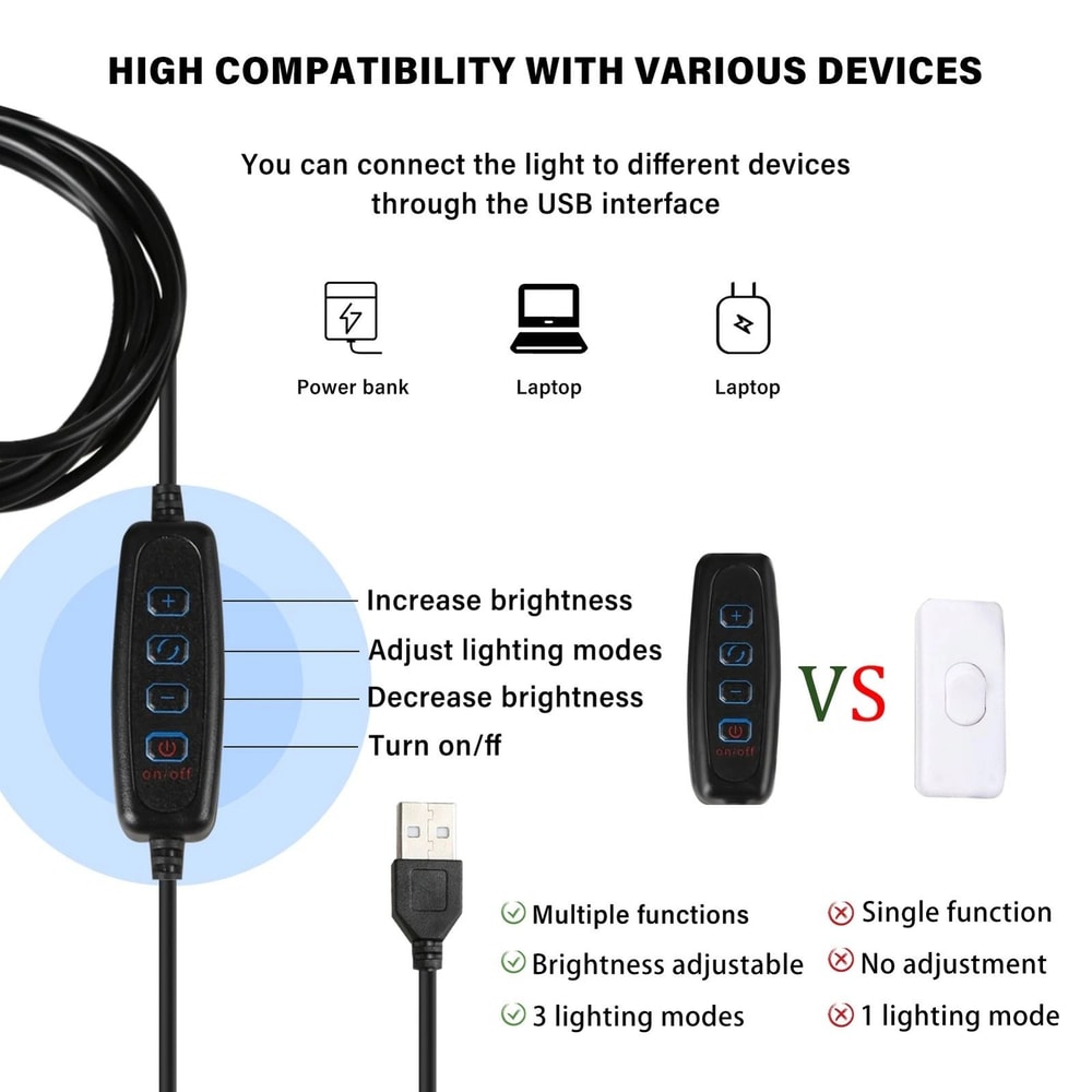 USB Rechargeable Outdoor LED Light With Adjustable Brightness WarmWhite 2
