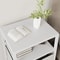 Nightstand Side Table With 3 Fabric Drawers Stylish Storage Solution For Bedroom Living Room White 10