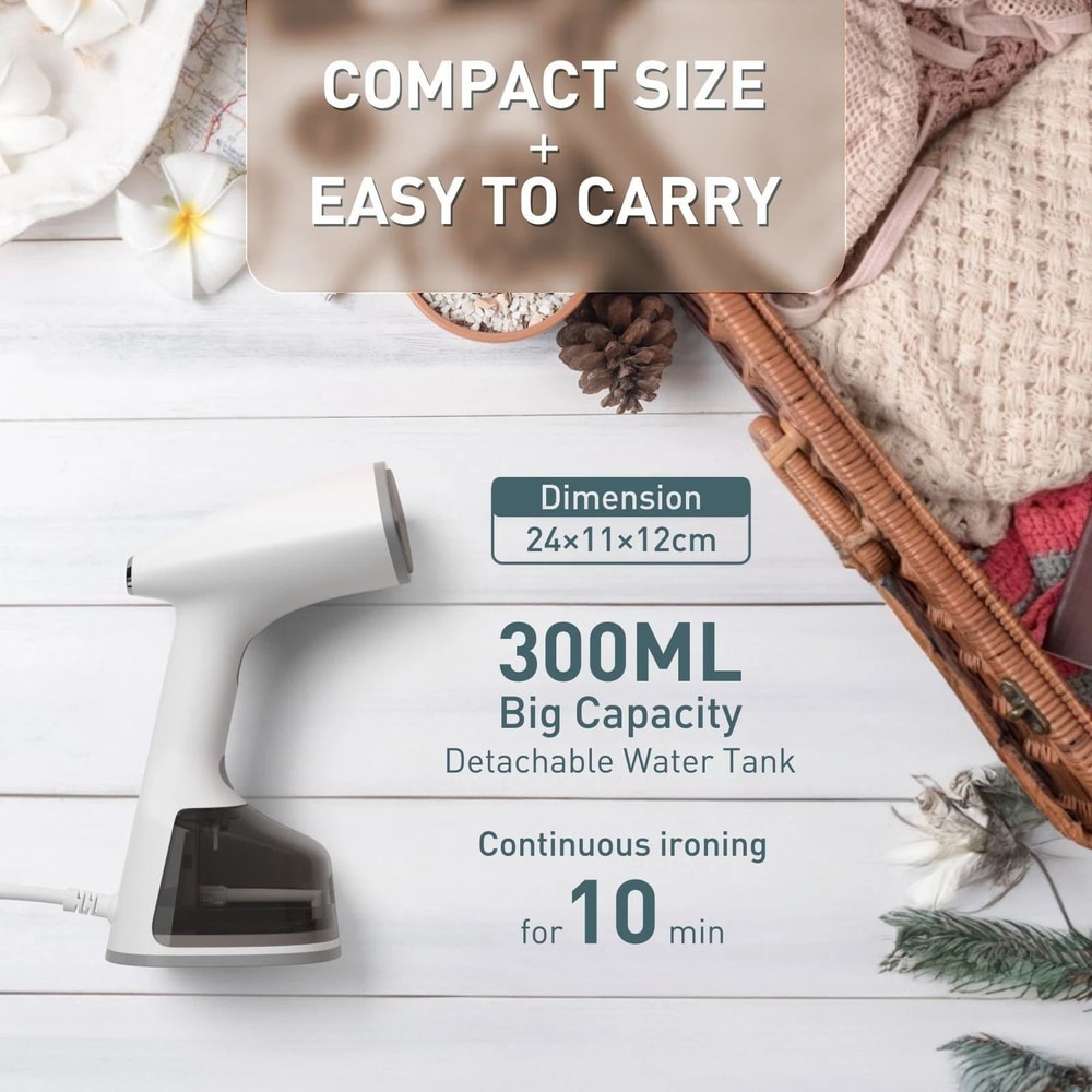 Handheld Garment Steamer With Steam Settings Tank Portable Efficient For Travel And Home Use 3
