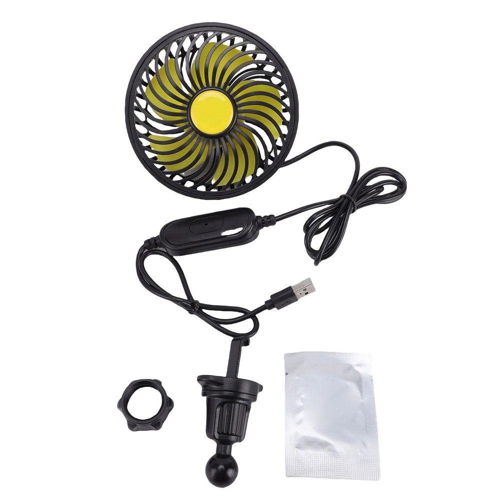 Car Cooling Fan 360 Rotating Air Circulation Fan For Vehicle Seats 12
