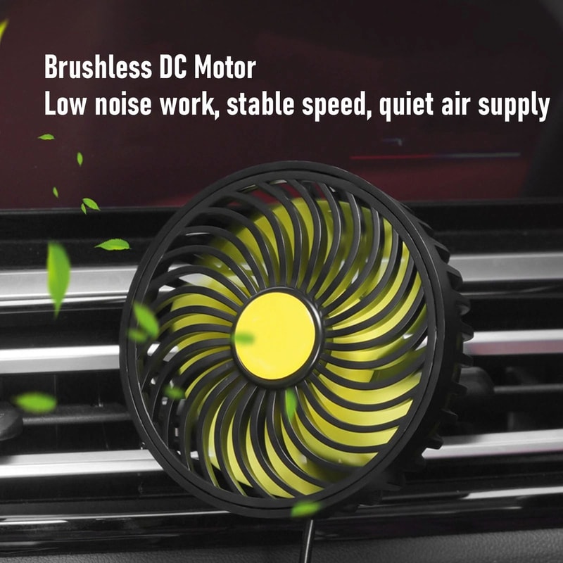 Car Cooling Fan 360 Rotating Air Circulation Fan For Vehicle Seats 10