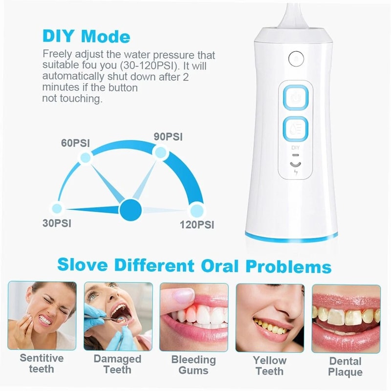 Portable Cordless Water Dental Flosser Rechargeable Oral Irrigator 5