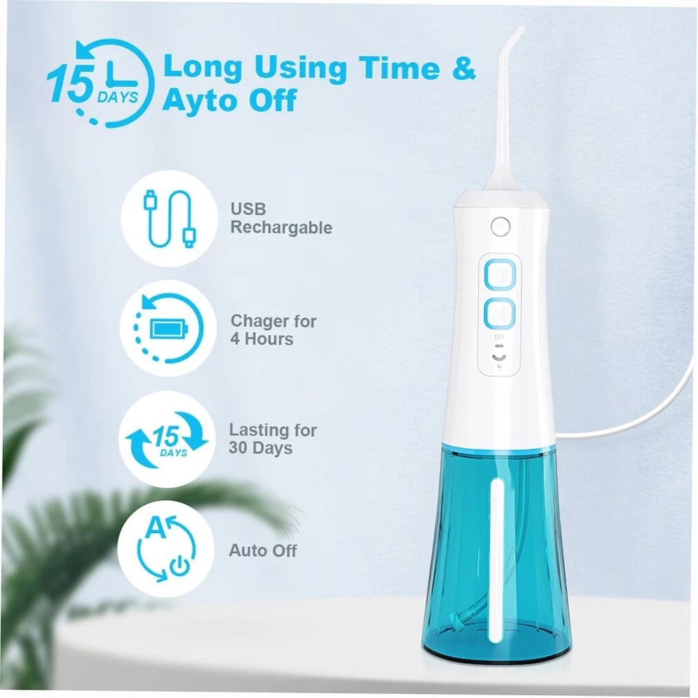Portable Cordless Water Dental Flosser Rechargeable Oral Irrigator 7