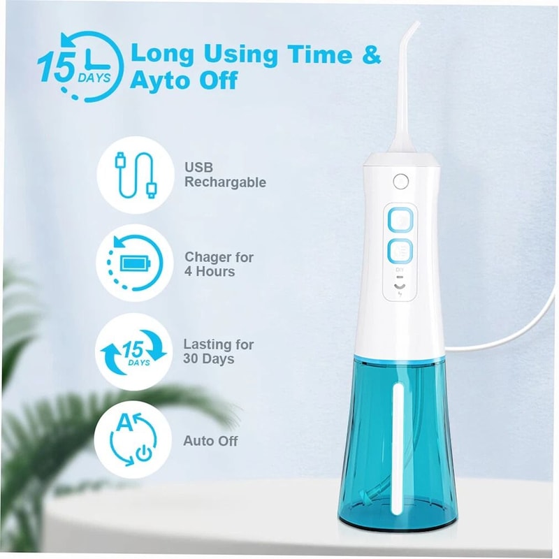 Portable Cordless Water Dental Flosser Rechargeable Oral Irrigator 7
