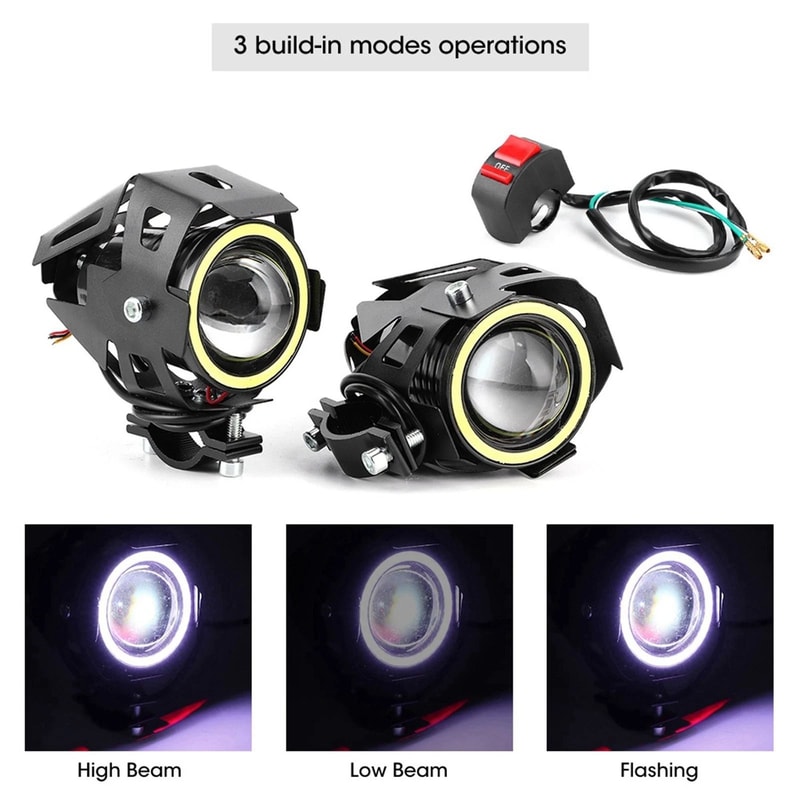 LED Motorcycle Spotligh Waterproof Headlamps 7