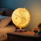 Illuminated World Globe Lamp With Antique Wooden Stand HD Map USB Powered 7