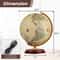 Illuminated World Globe Lamp With Antique Wooden Stand HD Map USB Powered 8