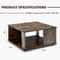 Industrial Coffee Table With Ample Storage Retro Side Or Tea Table In Brown 7
