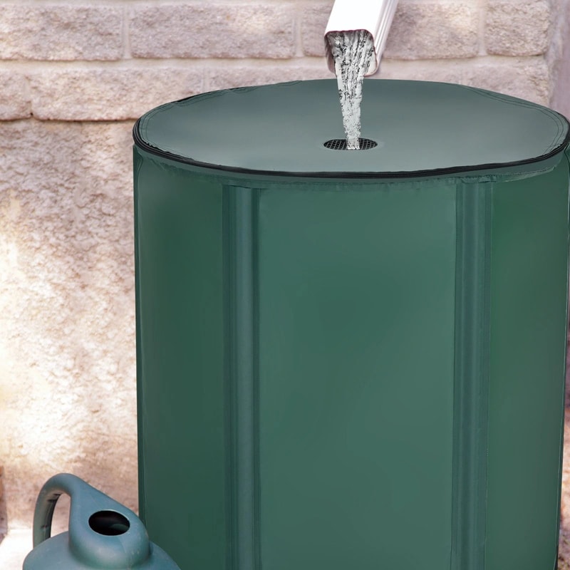 60 Gallon Portable Rain Barrel With Spigot Filter Collapsible Tank 2
