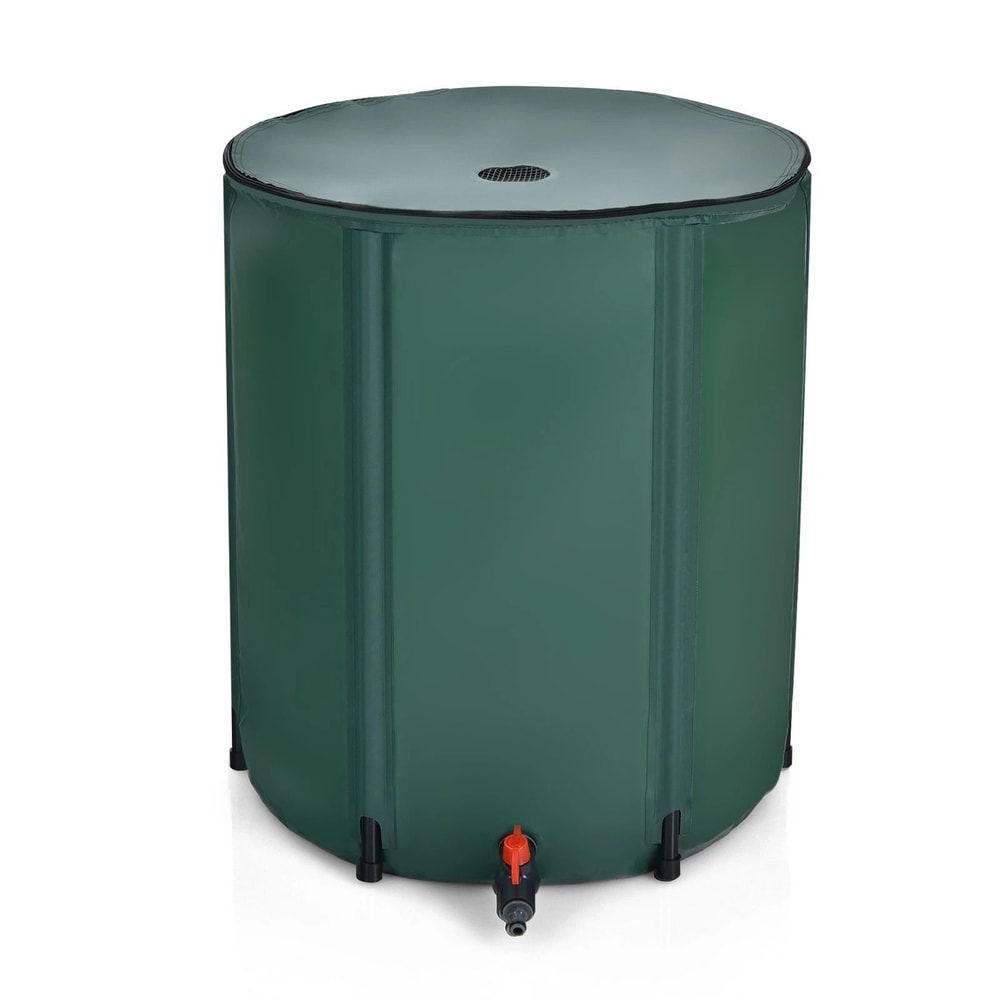 60 Gallon Portable Rain Barrel With Spigot Filter Collapsible Tank 0