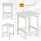 White Patio Adirondack Side Table Weather Resistant HDPE Garden Table For Outdoor Use 6