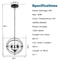 Costway Light Metal Pendant Chandelier With Pivoting Interlocking Rings Stylish Modern Lighting 3