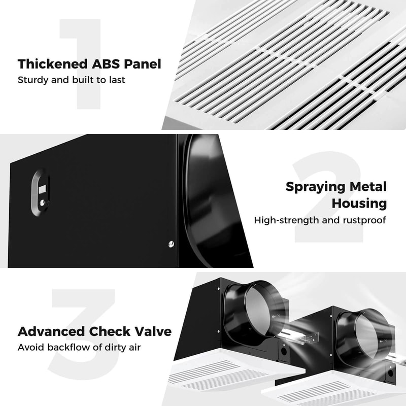 200 CFM Bathroom Exhaust Fan For Energy Efficient Bath Ventilation Solution 7